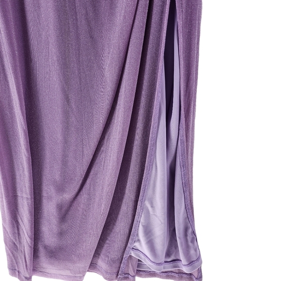 Candalite Women's Cap Sleeve Asymmetric Cut Out Maxi Dress - 34 - Picture 5 of 6